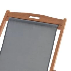Habitat Folding Wooden Garden Deck Chair - Charcoal -Habitat Store 9534883 R Z006A