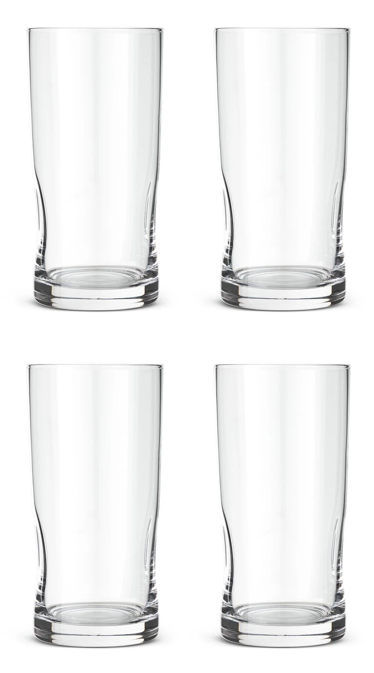 Habitat Clear Pinched Set Of 4 Hi Ball Glasses 1 Habitat Clear Pinched Set Of 4 Hi Ball Glasses