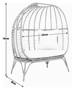 Habitat Kora 2 Seater Egg Bench - Natural 7 Habitat Kora 2 Seater Egg Bench - Natural -Habitat Store 9536324 R E001