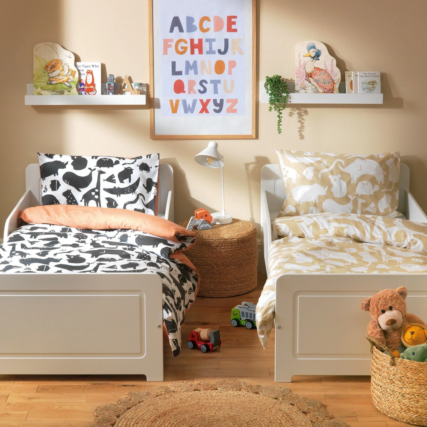 Habitat Kids Pure Cotton Twin Pack Bedding Set - Toddler 1 Habitat Kids Pure Cotton Twin Pack Bedding Set - Toddler