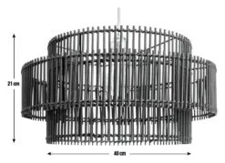 Habitat Bamboo 2 Tier Pendant Shade - Black 8 Habitat Bamboo 2 Tier Pendant Shade - Black -Habitat Store 9537653 R E001