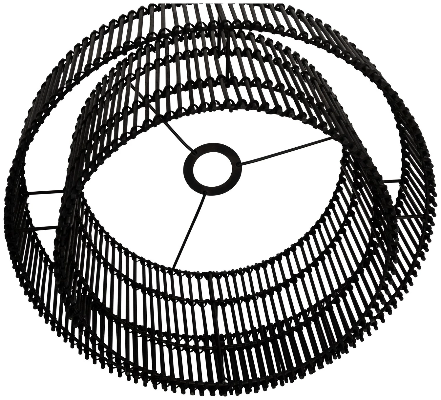 Habitat Bamboo 2 Tier Pendant Shade - Black 6 Habitat Bamboo 2 Tier Pendant Shade - Black - Image 6