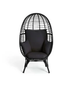 Habitat Kora Rattan Effect Garden Egg Chair - Black 13 Habitat Kora Rattan Effect Garden Egg Chair - Black -Habitat Store 9539060 R Z003A