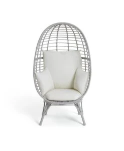Habitat Kora Rattan Effect Garden Egg Chair - Grey 14 Habitat Kora Rattan Effect Garden Egg Chair - Grey -Habitat Store 9540815 R Z004A