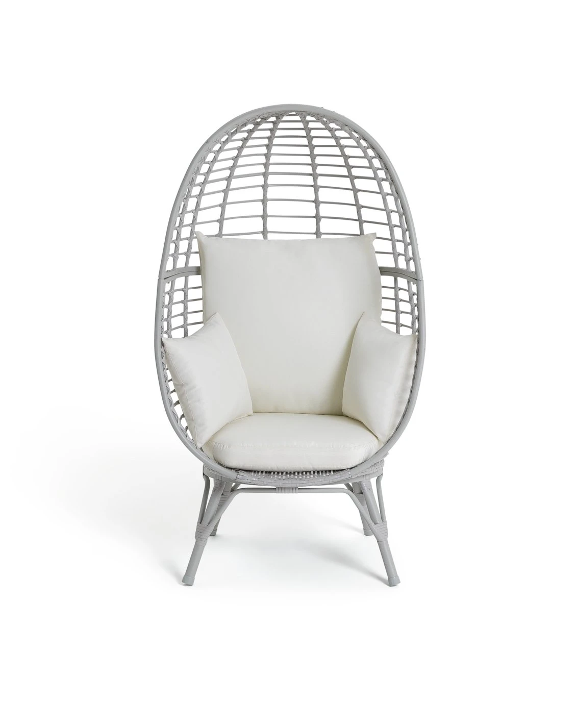 Habitat Kora Rattan Effect Garden Egg Chair - Grey 7 Habitat Kora Rattan Effect Garden Egg Chair - Grey - Image 7