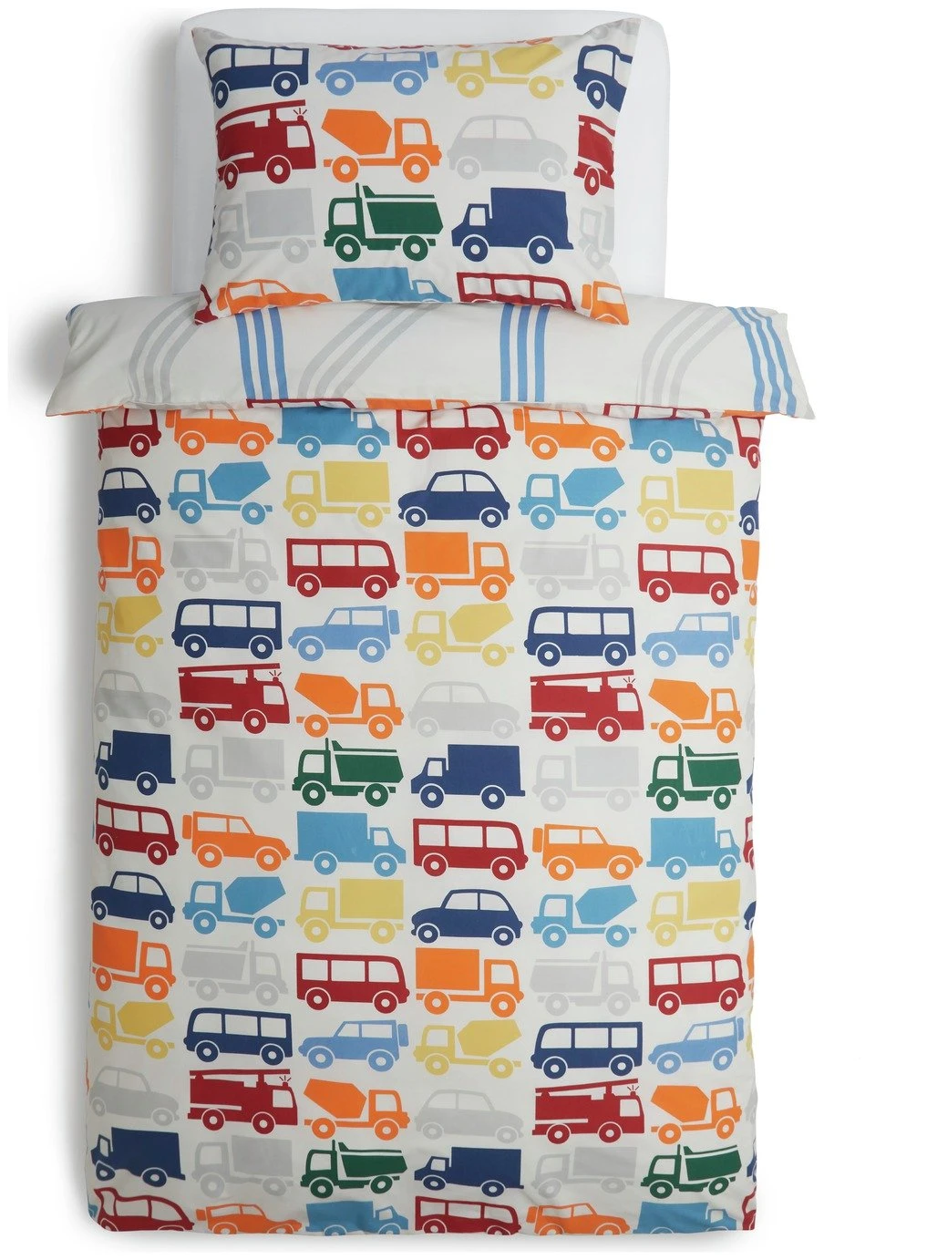 Habitat Kids Transport Multicolour Bedding Set - Single 3 Habitat Kids Transport Multicolour Bedding Set - Single - Image 3