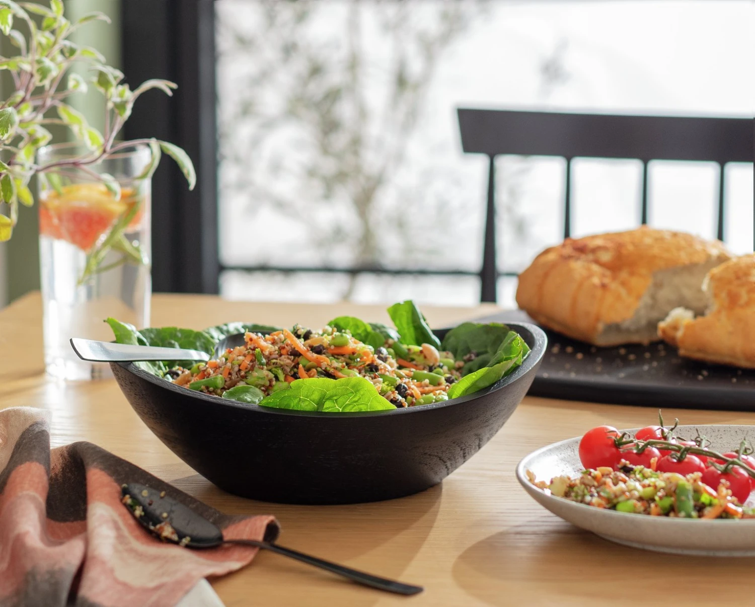 Habitat Mango Wood Serve Bowl - Black 2 Habitat Mango Wood Serve Bowl - Black - Image 2