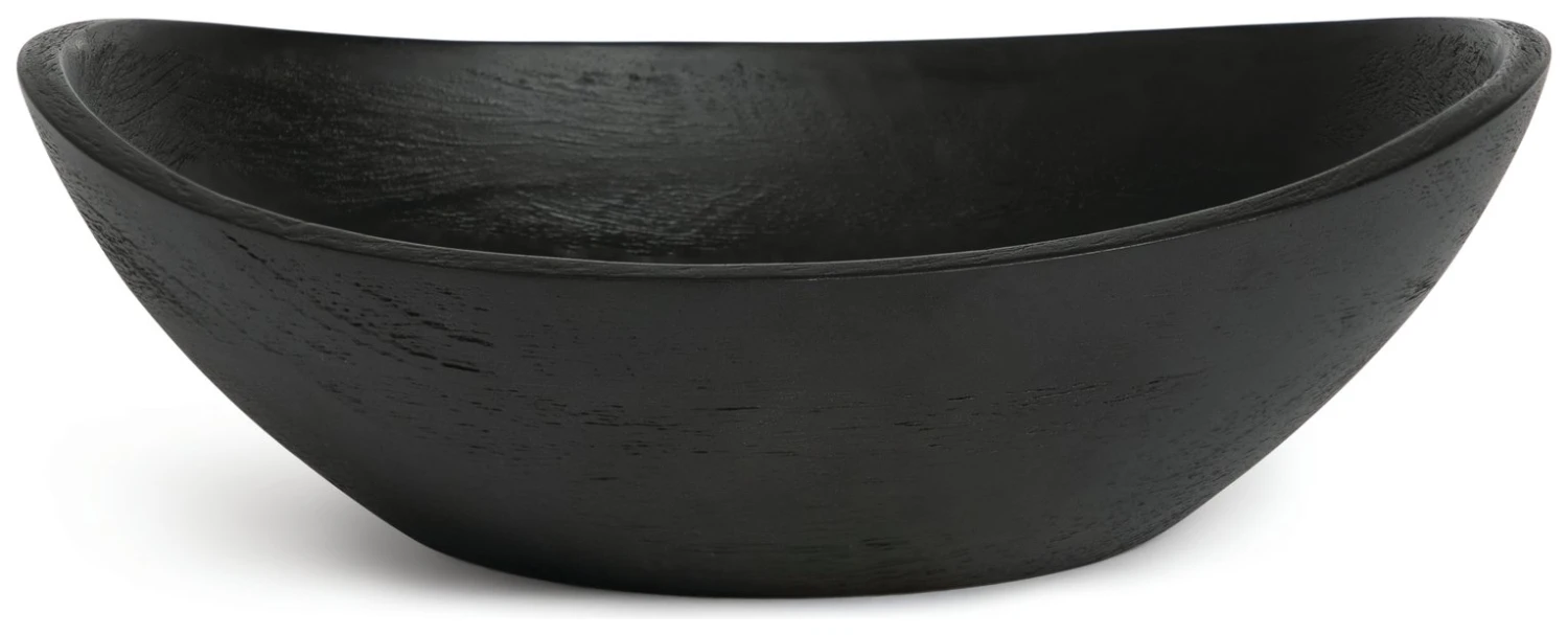 Habitat Mango Wood Serve Bowl - Black 7 Habitat Mango Wood Serve Bowl - Black - Image 7