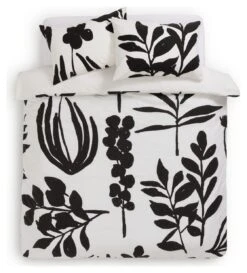 Habitat Cotton Floral Black & White Bedding Set - Double -Habitat Store 9547791 R Z002A