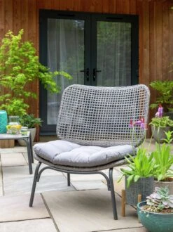 Habitat Nora 2 Seater Metal Garden Bistro Set - Grey -Habitat Store 9548415 R Z002C