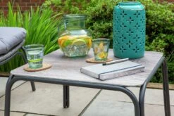 Habitat Nora 2 Seater Metal Garden Bistro Set - Grey -Habitat Store 9548415 R Z003C