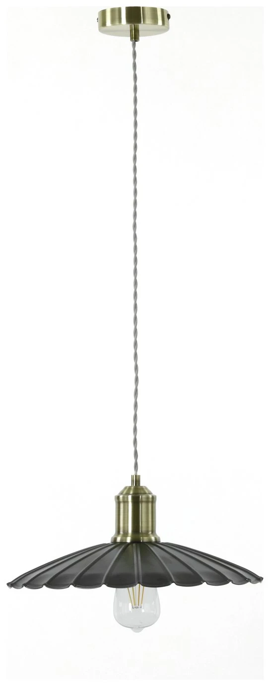 Habitat Pixie Pewter Metal Pendant Light - Nickel Finish 3 Habitat Pixie Pewter Metal Pendant Light - Nickel Finish - Image 3