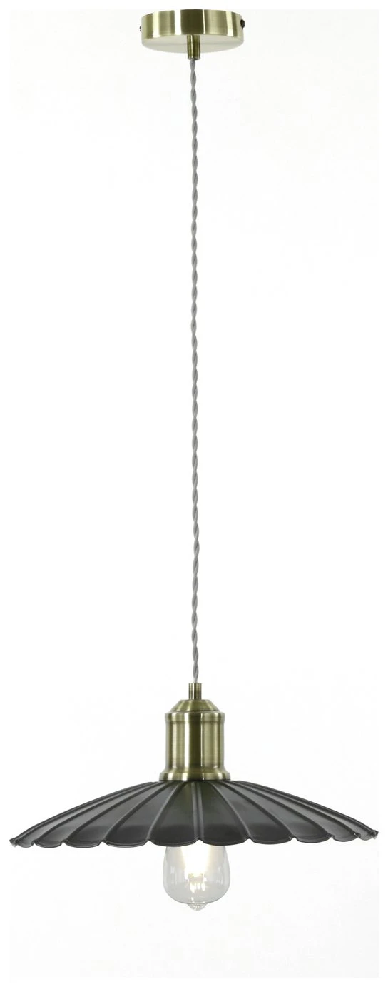 Habitat Pixie Pewter Metal Pendant Light - Nickel Finish 4 Habitat Pixie Pewter Metal Pendant Light - Nickel Finish - Image 4