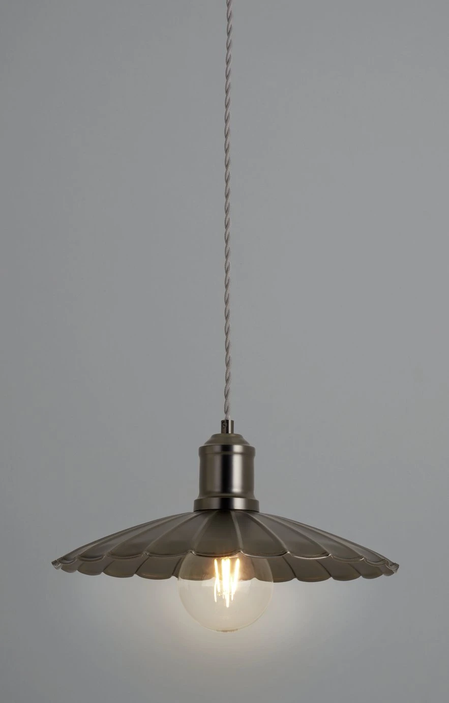 Habitat Pixie Pewter Metal Pendant Light - Nickel Finish 2 Habitat Pixie Pewter Metal Pendant Light - Nickel Finish - Image 2