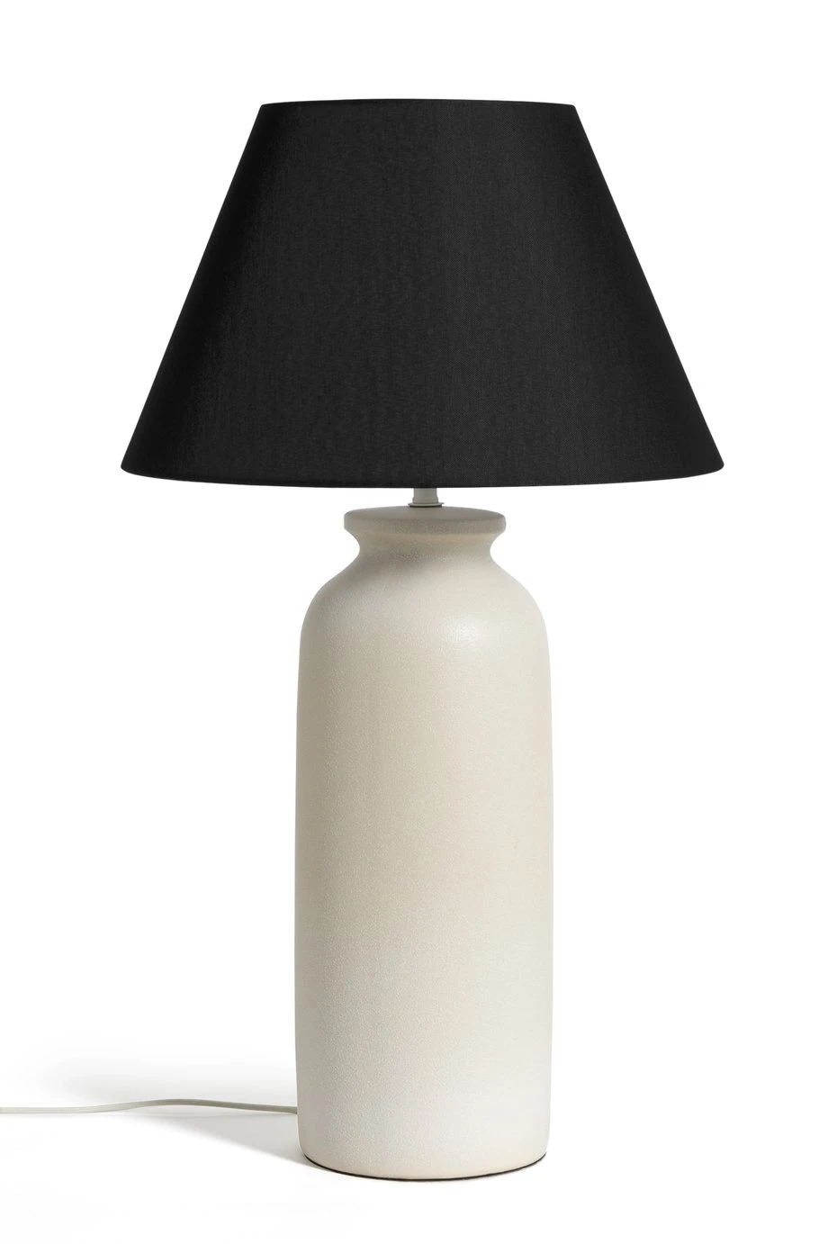 Habitat Hashi Ceramic Table Lamp - Off White & Black 2 Habitat Hashi Ceramic Table Lamp - Off White & Black - Image 2