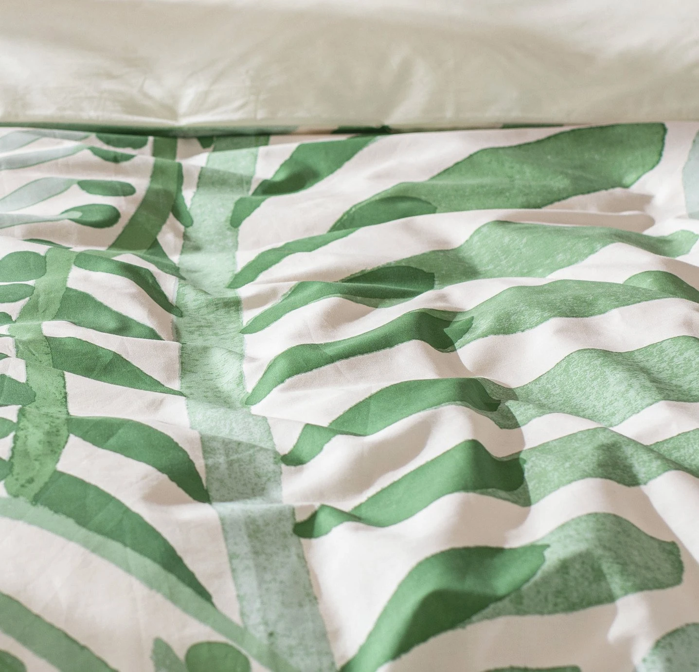 Habitat Cotton 180TC Maxi Leaf Green Bedding Set - Single 6 Habitat Cotton 180TC Maxi Leaf Green Bedding Set - Single - Image 6
