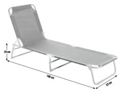 Habitat Folding Metal Sun Lounger - Charcoal 11 Habitat Folding Metal Sun Lounger - Charcoal -Habitat Store 9555927 R E001