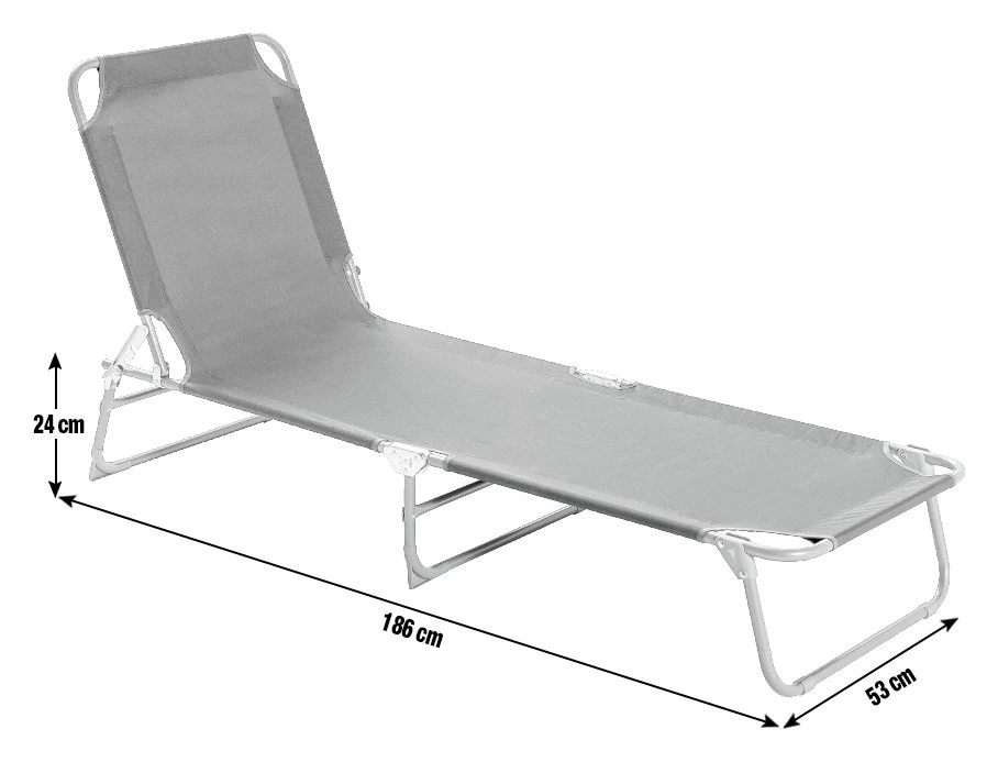 Habitat Folding Metal Sun Lounger - Charcoal 3 Habitat Folding Metal Sun Lounger - Charcoal - Image 3