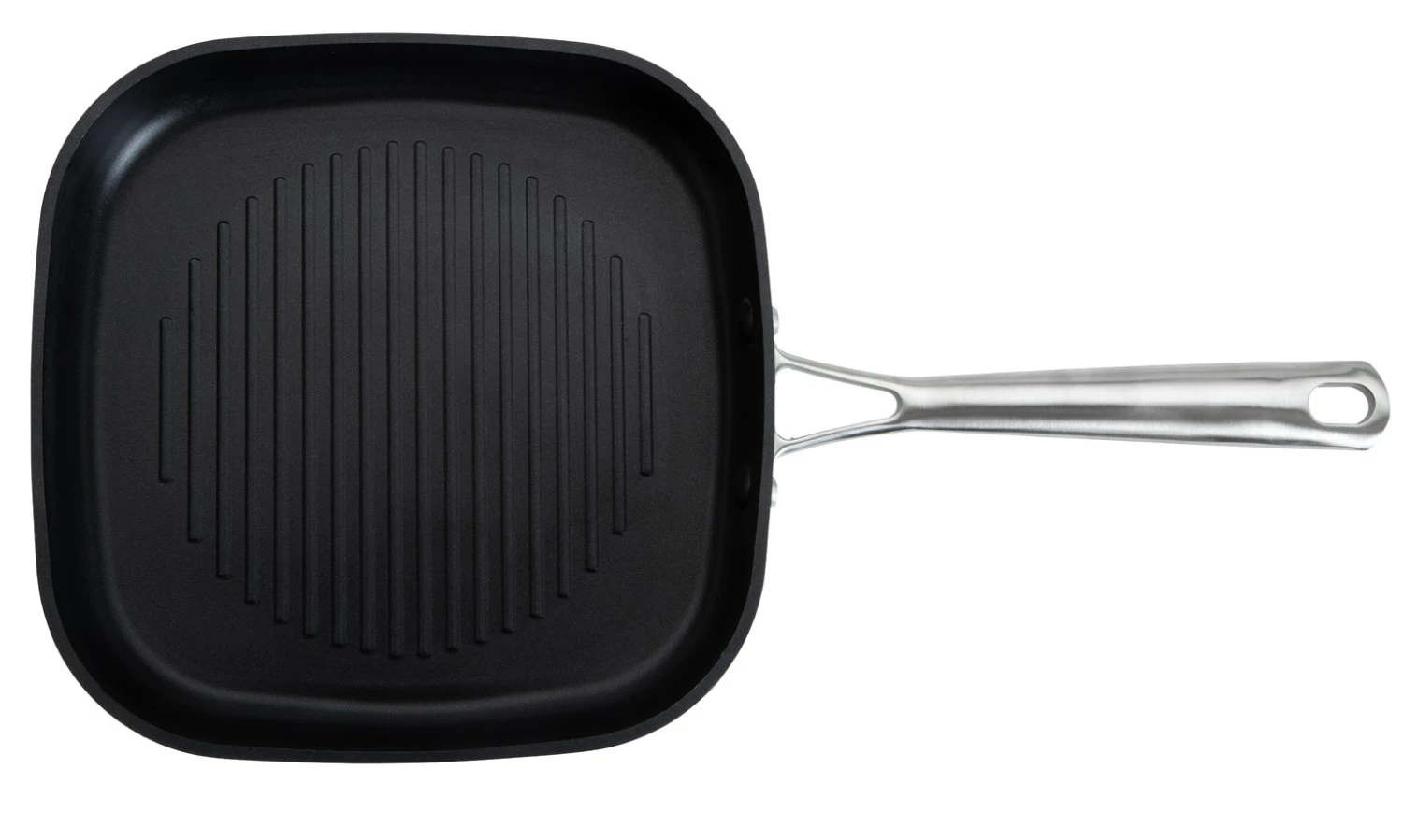 Habitat 24cm Anodised Aluminium Grill Pan - Black 5 Habitat 24cm Anodised Aluminium Grill Pan - Black - Image 5