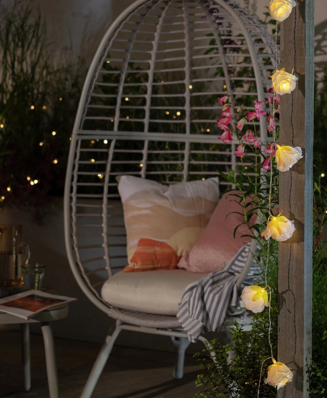 Habitat Warm White Solar Rose LED String Lights 4 Habitat Warm White Solar Rose LED String Lights - Image 4