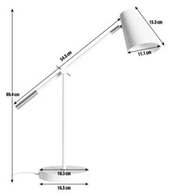 Habitat Vesper Cone Task Table Lamp - White & Gold -Habitat Store 9559648 R E001