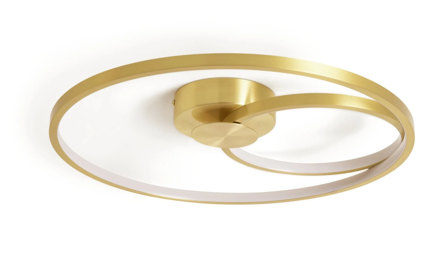 Habitat Pill Metal LED Flush Ceiling Light - Brushed Brass 2 Habitat Pill Metal LED Flush Ceiling Light - Brushed Brass - Image 2