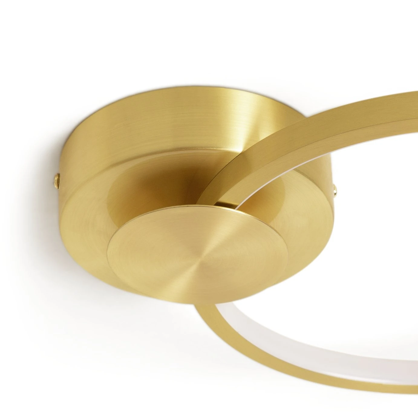 Habitat Pill Metal LED Flush Ceiling Light - Brushed Brass 4 Habitat Pill Metal LED Flush Ceiling Light - Brushed Brass - Image 4