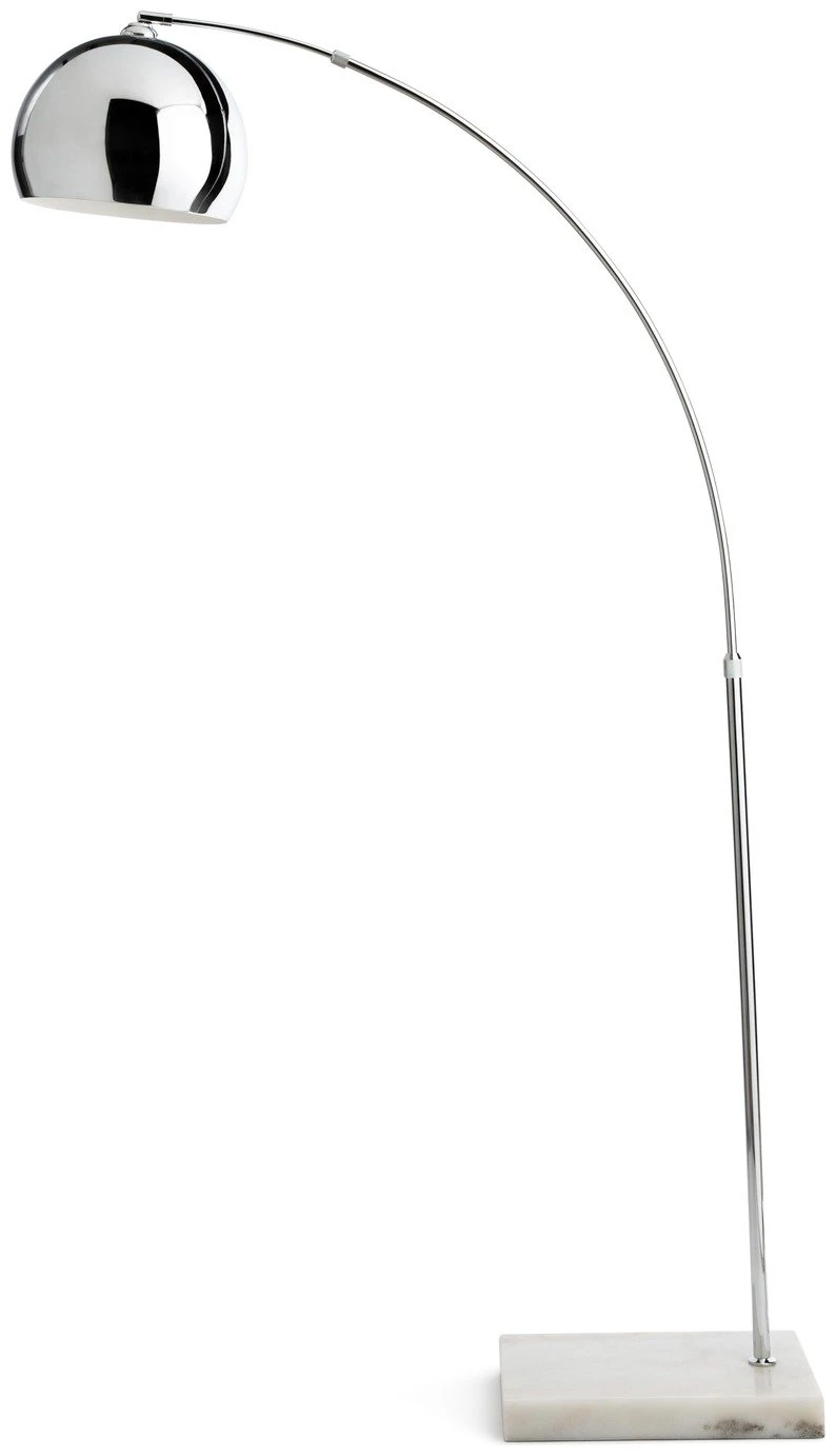 Habitat Nalone Arc Floor Lamp – Chrome & Marble 2 Habitat Nalone Arc Floor Lamp – Chrome & Marble - Image 2