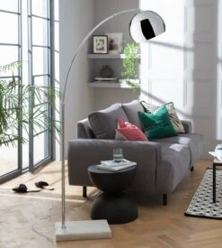 Habitat Nalone Arc Floor Lamp – Chrome & Marble 17 Habitat Nalone Arc Floor Lamp – Chrome & Marble -Habitat Store 9562415 R Z002C