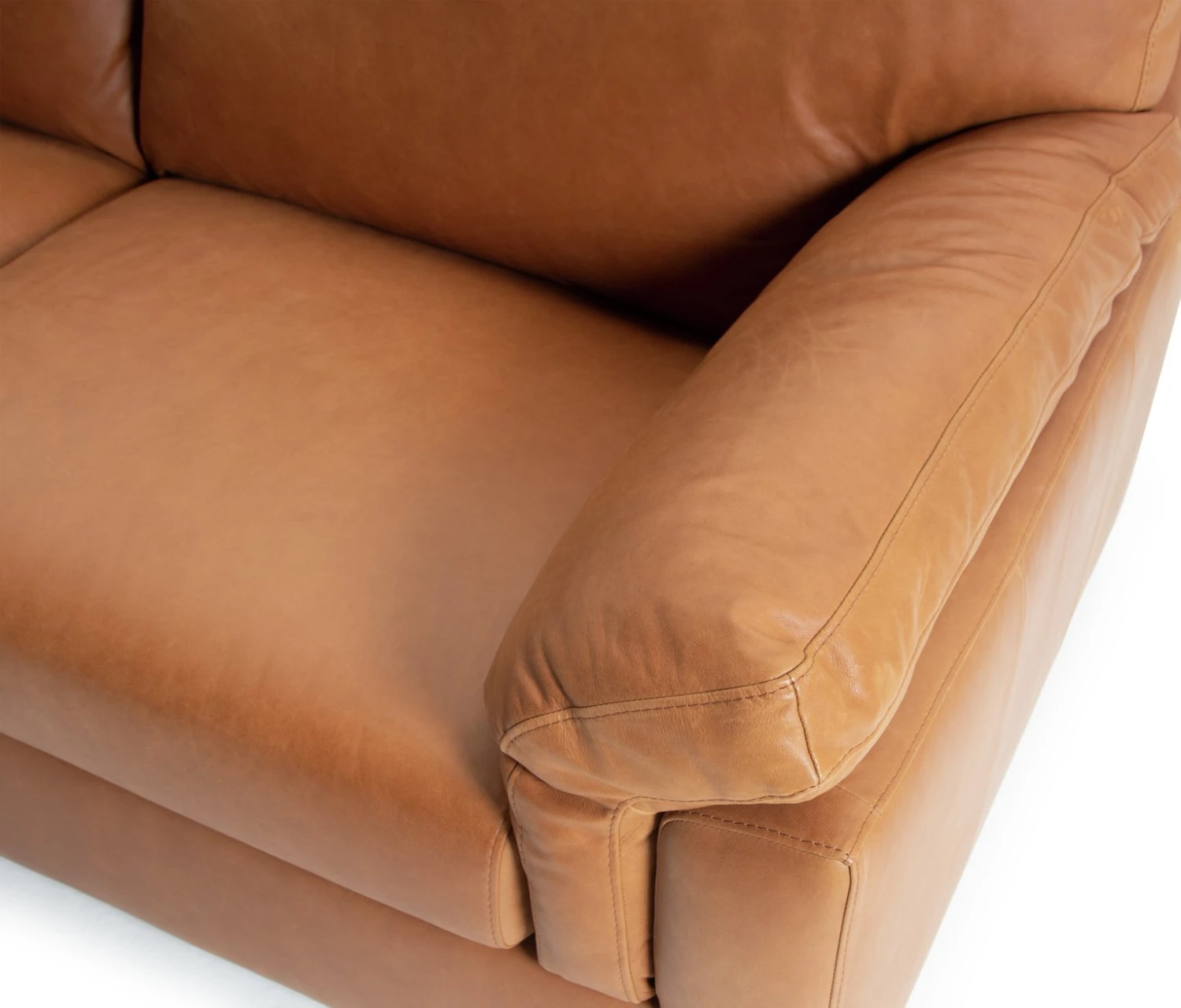 Habitat Florence Leather 2 Seater Sofa - Tan 9 Habitat Florence Leather 2 Seater Sofa - Tan - Image 9