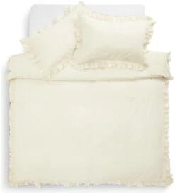 Habitat Cotton 180TC Frilled Cream Bedding Set - Single -Habitat Store 9563146 R Z002A