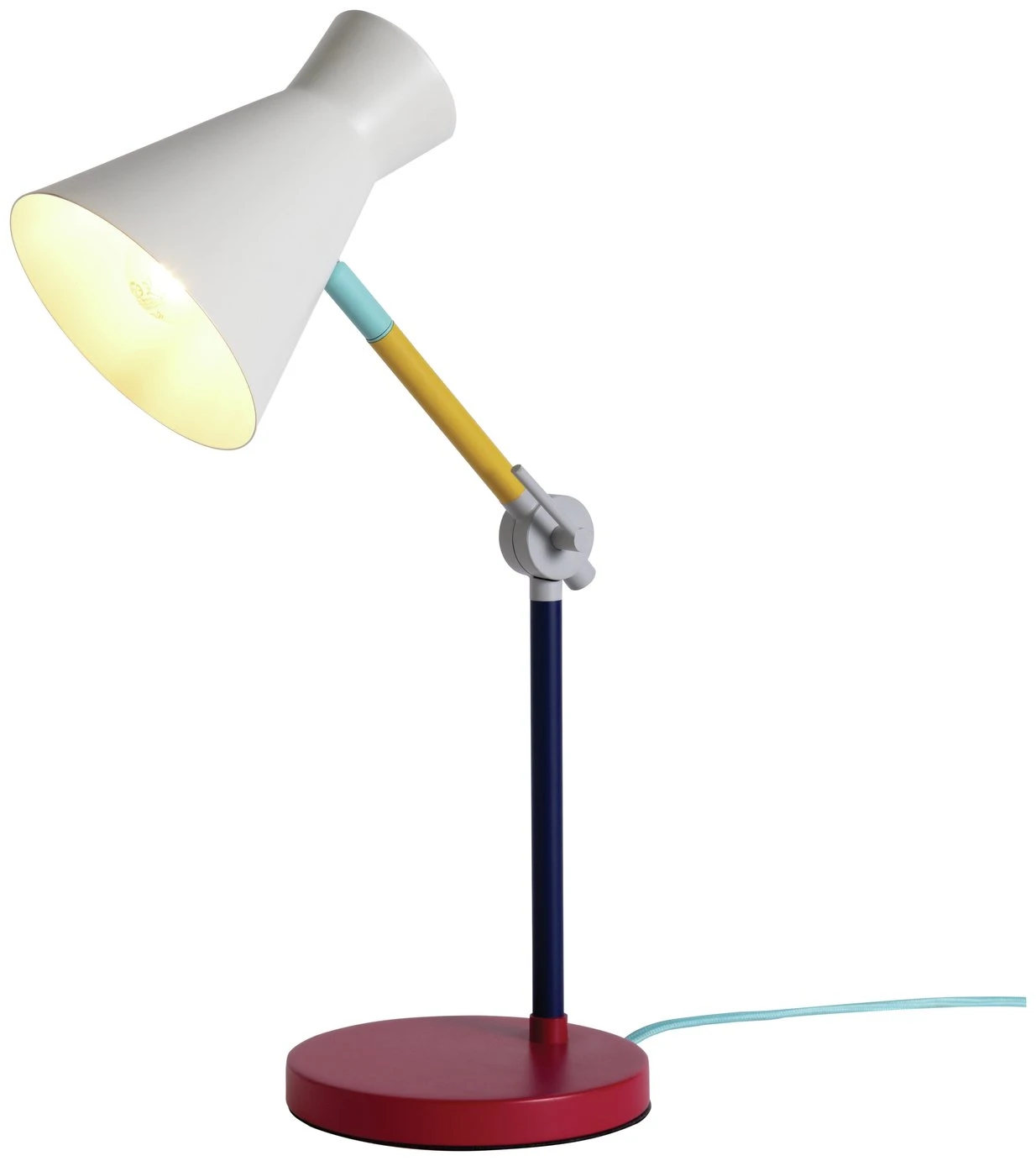 Habitat Jean Colour Block Desk Lamp – Multicoloured 1 Habitat Jean Colour Block Desk Lamp – Multicoloured
