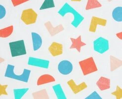 Habitat Kids Colourful Shapes 2 Pack Fitted Sheets - Cot -Habitat Store 9571310 R B002