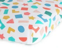 Habitat Kids Colourful Shapes 2 Pack Fitted Sheets - Cot -Habitat Store 9571310 R Z002A