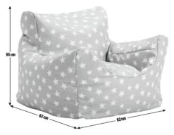 Habitat Kids Funzee Grey Stars Bean Bag -Habitat Store 9571815 R E001
