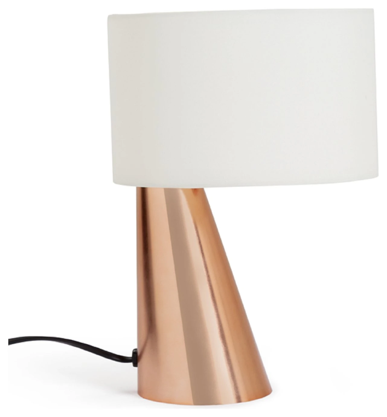 Habitat Abono Steel LED Table Lamp - Copper & Cream 2 Habitat Abono Steel LED Table Lamp - Copper & Cream - Image 2