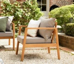 Habitat Hanson 5 Seater Wooden Garden Sofa Set - Grey -Habitat Store 9573466 R Z002C