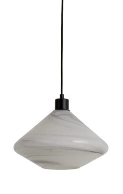Habitat Lati Marble Glass Pendant - Black & White -Habitat Store 9573569 R Z002C