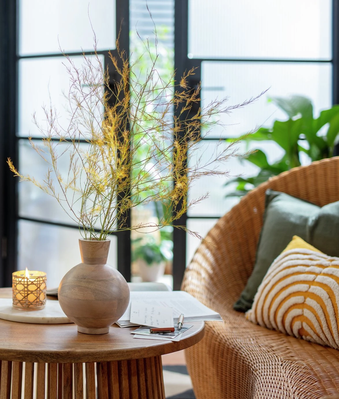 Habitat Mango Wood Vase - Natural 2 Habitat Mango Wood Vase - Natural - Image 2