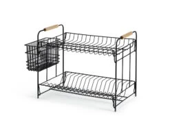 Habitat Industrial Wire Dish Drainer - Black 7 Habitat Industrial Wire Dish Drainer - Black -Habitat Store 9575309 R Z004A