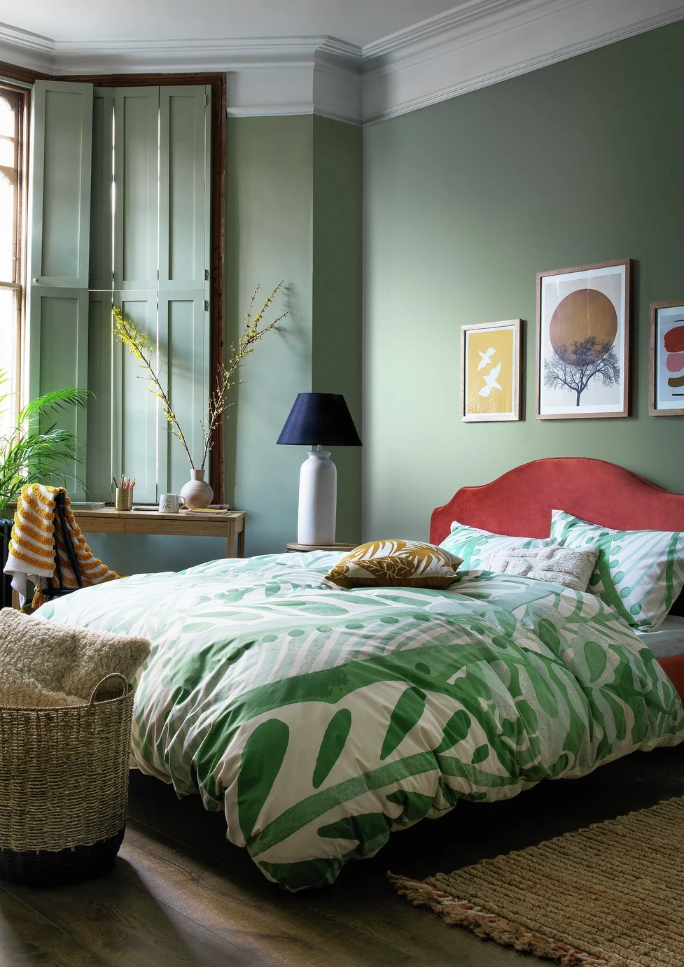 Habitat Cotton 180TC Maxi Leaf Green Bedding Set - Double 7 Habitat Cotton 180TC Maxi Leaf Green Bedding Set - Double - Image 7