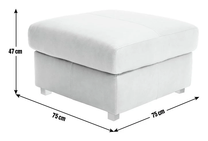 Habitat Florence Leather Ottoman Footstool - Tan 4 Habitat Florence Leather Ottoman Footstool - Tan - Image 4