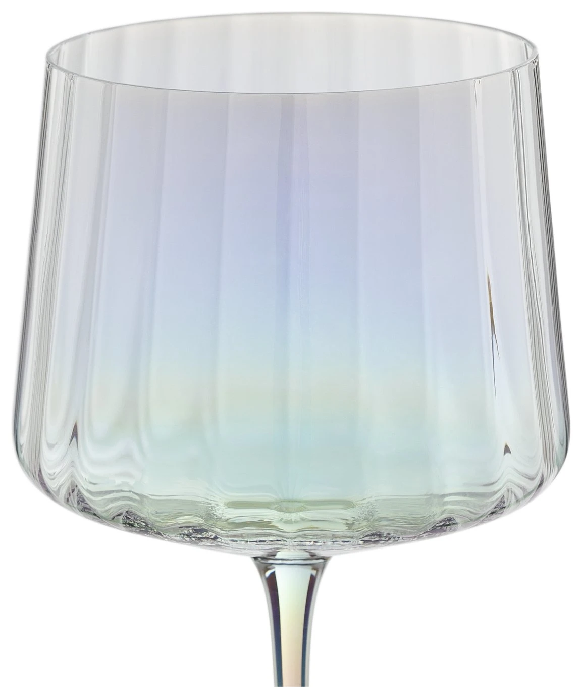 Habitat Iridescent Lustre Fluted Set Of 4 Gin Glass 4 Habitat Iridescent Lustre Fluted Set Of 4 Gin Glass - Image 4