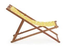 Habitat Folding Wooden Garden Deck Chair - Yellow -Habitat Store 9578227 R Z004A