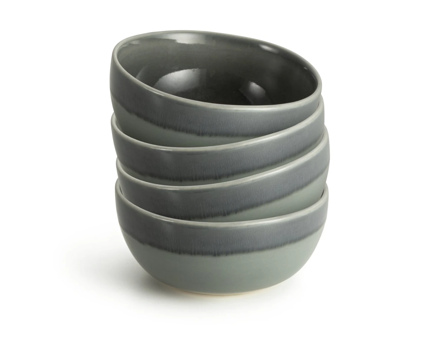 Habitat Evora 4 Piece Stoneware Cereal Bowl - Green 3 Habitat Evora 4 Piece Stoneware Cereal Bowl - Green - Image 3