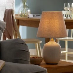 Habitat Aquilla Ceramic Table Lamp - Cream & Beige