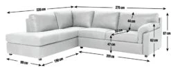 Habitat Florence Leather Left Hand Corner Chaise Sofa - Tan 11 Habitat Florence Leather Left Hand Corner Chaise Sofa - Tan -Habitat Store 9578746 R E001