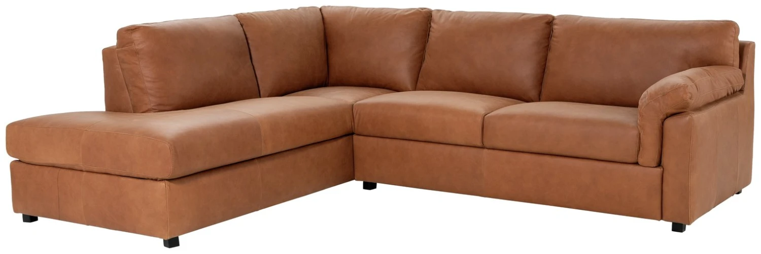Habitat Florence Leather Left Hand Corner Chaise Sofa - Tan 1 Habitat Florence Leather Left Hand Corner Chaise Sofa - Tan