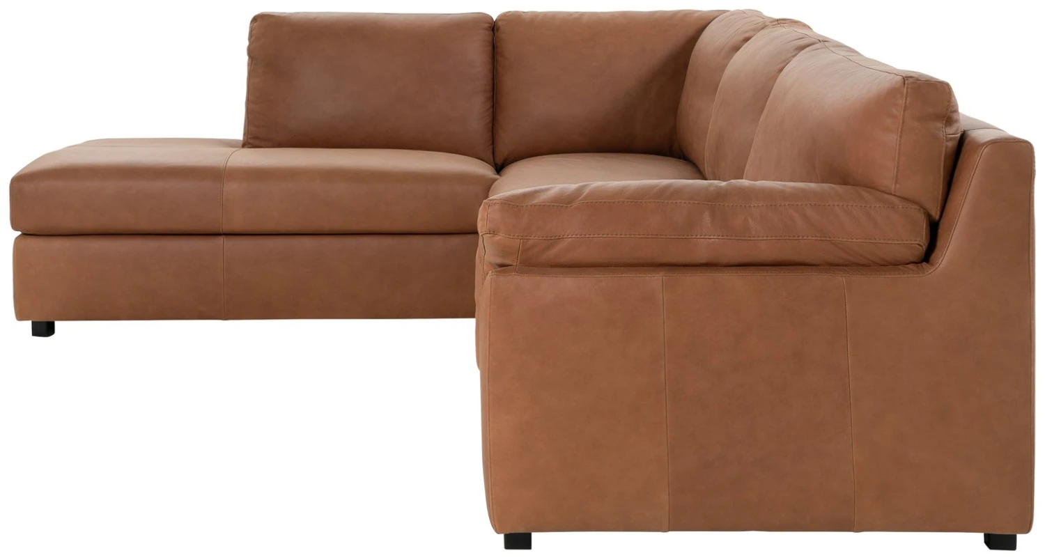 Habitat Florence Leather Left Hand Corner Chaise Sofa - Tan 6 Habitat Florence Leather Left Hand Corner Chaise Sofa - Tan - Image 6
