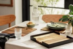 Habitat Set Of 4 Wooden Placemats With Tray -Habitat Store 9581317 R Z002C